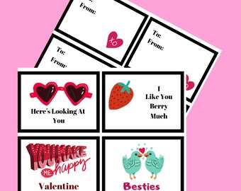 Print at Home Classroom Valentines Cards