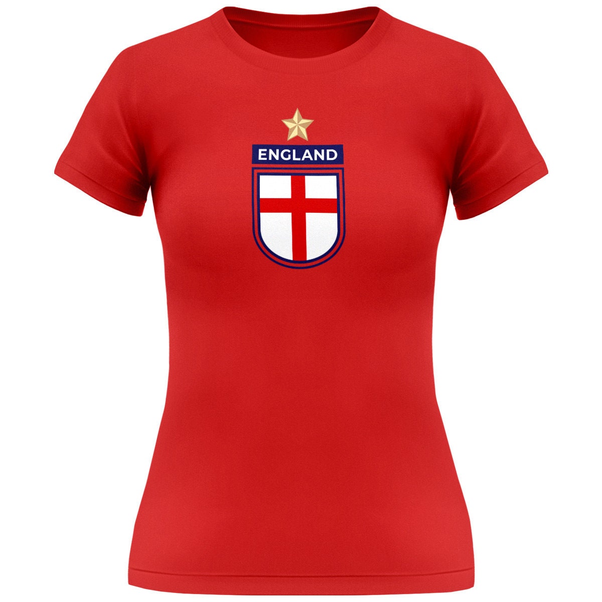 Womens England Football Team Jersey Plain Tshirt Etsy