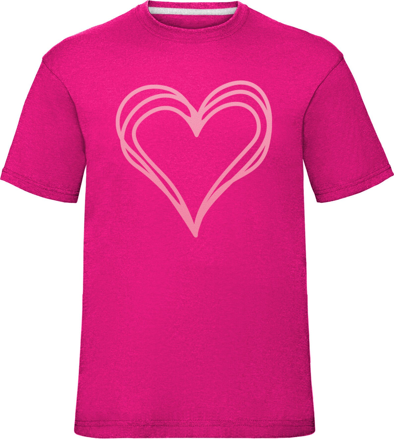 Download Girls Pink Loopy Scribble Heart T-Shirt | Etsy