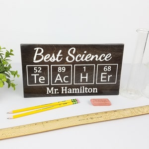 Teacher Name Sign, Science Teacher Sign, Gift For Teacher, Science Teacher Gifts, Teacher Appreciation Gift, Classroom Decor