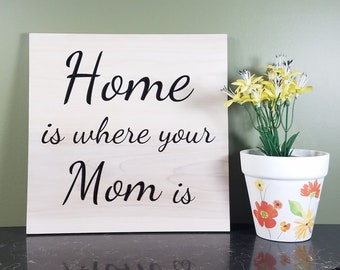 Mom Christmas Gift From Daughter, Christmas Gifts for Mom, Mom Christmas Gifts, Funny Gift for Mom, Home Is Where My Mom Is