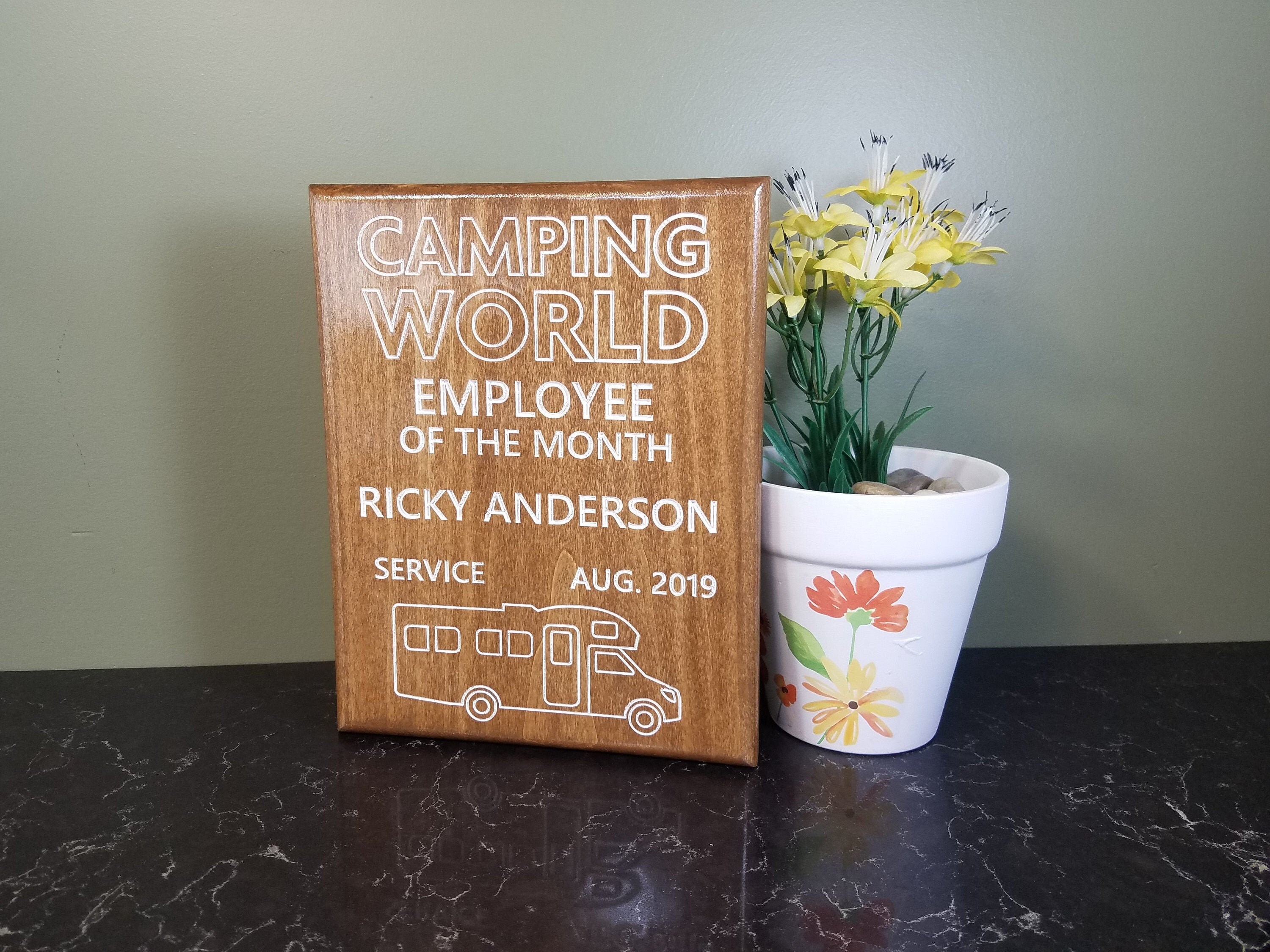 Office Gifts Employee Of The Month Employee Plaque Employee Etsy