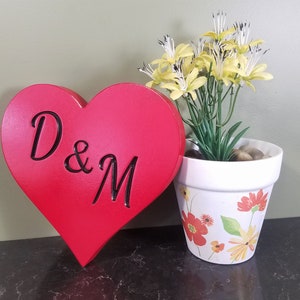 Personalized Valentines Day Gift for Girlfriend, Valentines Day Decor, Valentines Gift Heart, Valentines Gift For Him