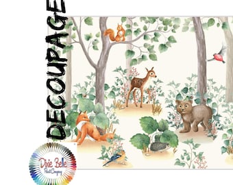 NURSERY - LARGE Decoupage Tissue Paper - 24" x 33" - For Furniture & Crafts - Dixie Belle - With Instructions