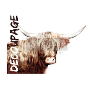Decoupage Tissue Paper, MAJESTIC MOO - 23&quot; x 33&quot;, For Furniture & Crafts, Redesign with Prima, Wrinkle Free Fiber Paper