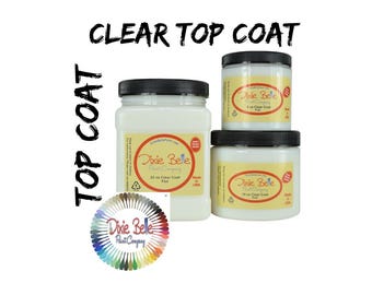 TOP COAT, Clear Coat, Dixie Belle, Flat, Satin, Gloss, Furniture Sealer, Paint Sealer.