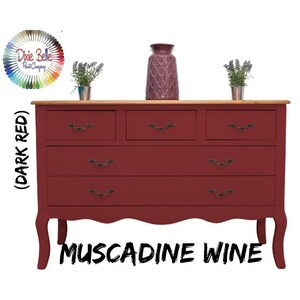 Dixie Belle - Red Chalk Mineral Paint - MUSCADINE WNE - Deep Red