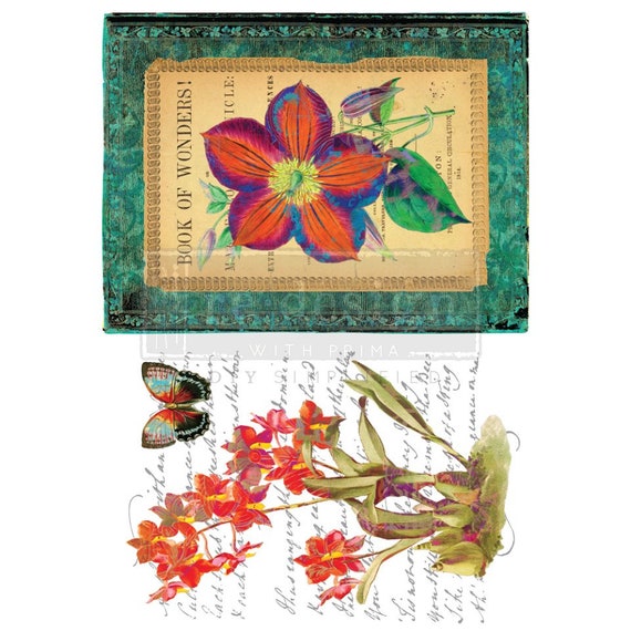 Prima Marketing Prima Re-Design Decor Transfer-Wondrous Flora 22/"X32/"