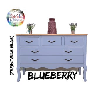 Dixie Belle - Blue Chalk Mineral Paint - BLUEBERRY - Periwinkle  Blue