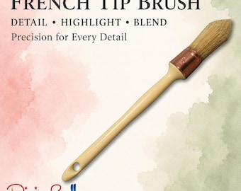 French Tip Brush by Dixie Belle  – Paint Brush for Chalk Paint, Furniture, Trim, Chairs Spindles, and Crevices
