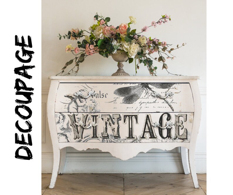 Furniture Decoupage Paper 20 X 30 Vintage Etsy