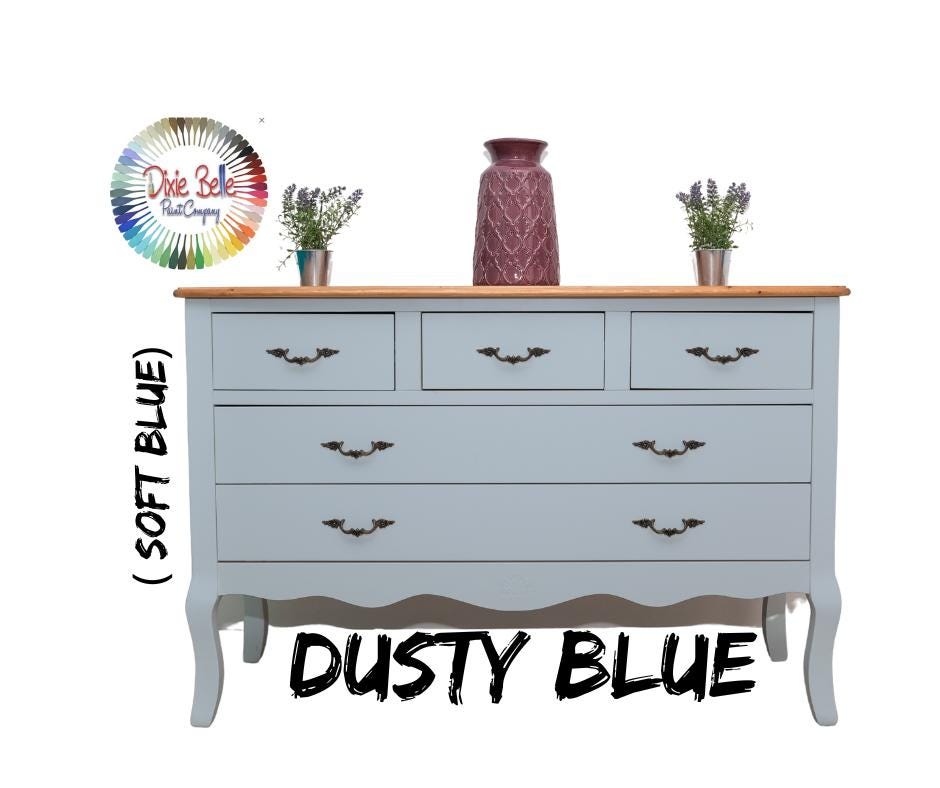 Dixie Belle - Blue Chalk Mineral Paint - DUSTY BLUE - Soft Blue - Etsy  Sweden