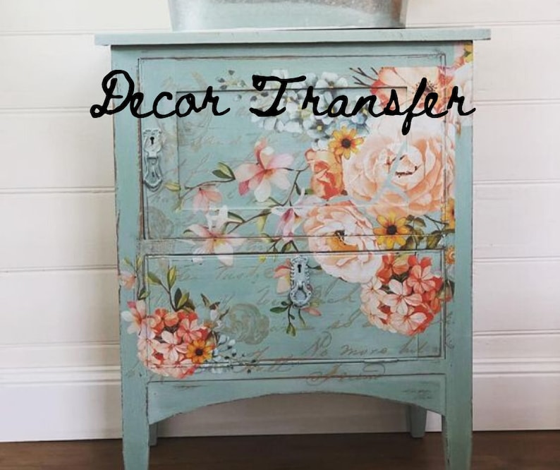 ROSE CELEBRATION Transfer Rubon Furniture & Wall Decor Decal Etsy