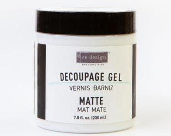 Decoupage Gel, Soft Gel, 7.8 oz, Prima Redesign, Use as Glue & Top Coat