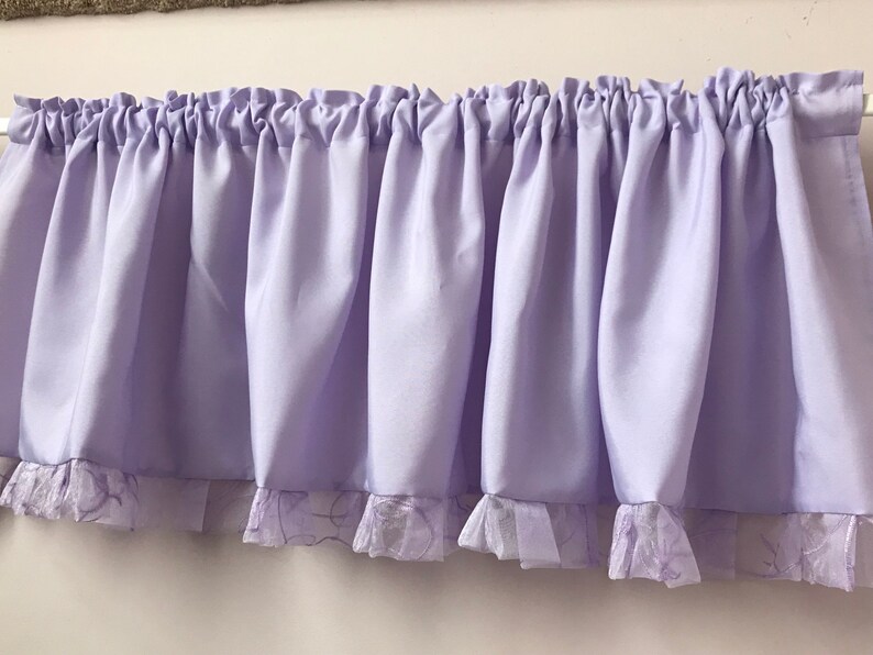 Curtain Valance For Nursery Room Lavender Lilac Valance With Etsy