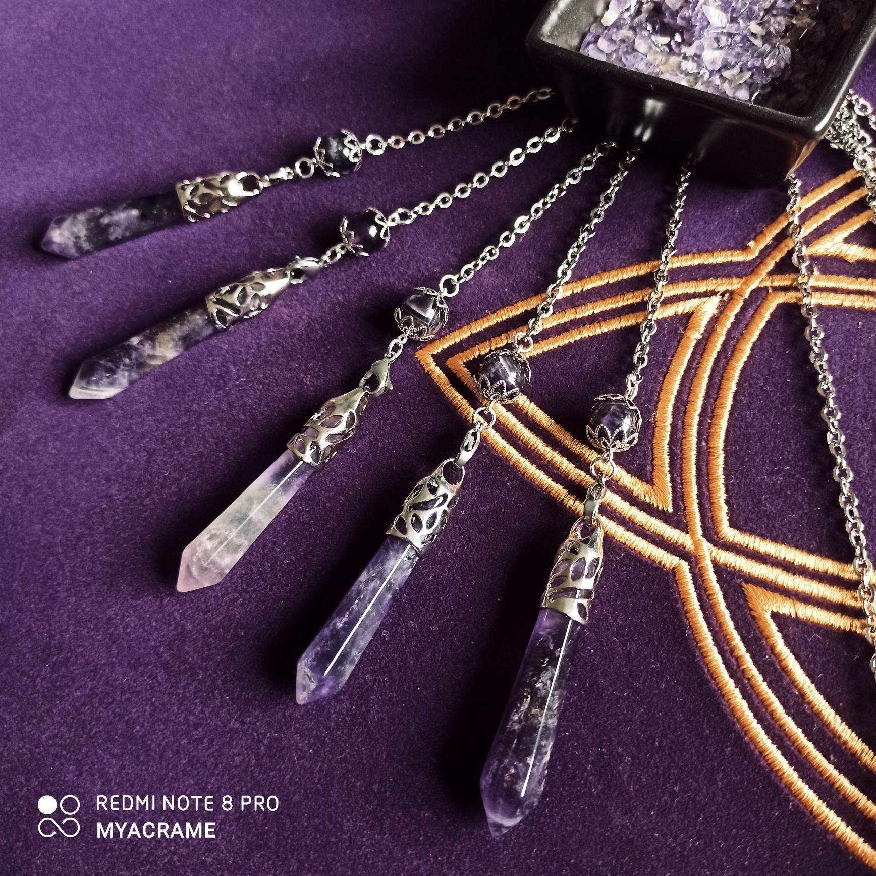 Pendule Améthyste, Amethyst Pendulum, Radiesthesie