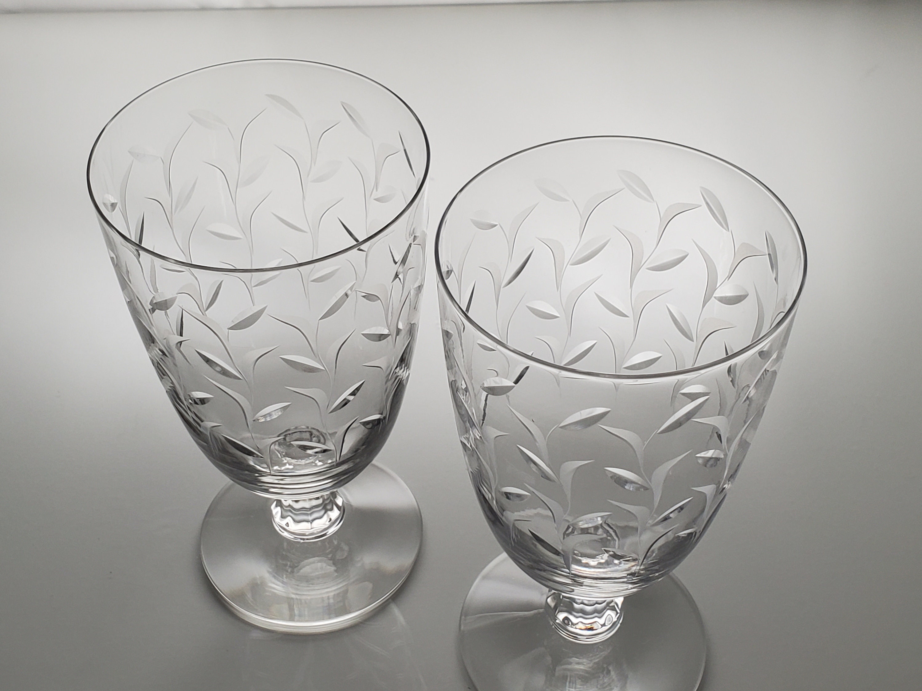 Set of 2/Vintage Iced Tea Glasses/Ribbed Etsy