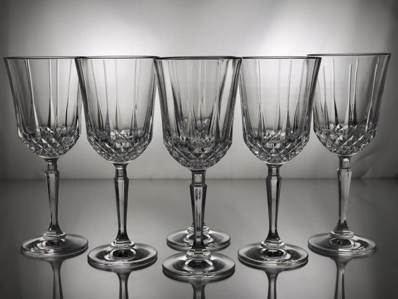 Glass w/Brass stem wine glasses (SET of 4) – Jackson Square