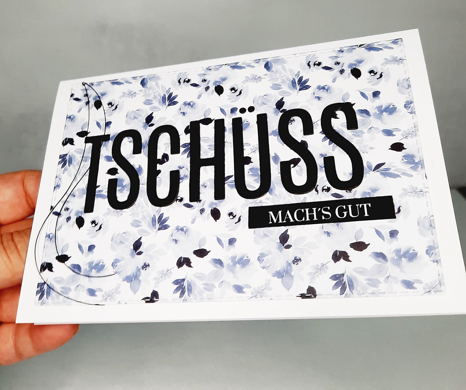 Ab 4.49 Euro Karte Tschüss machs gut Abschied Grußkarte Etsy