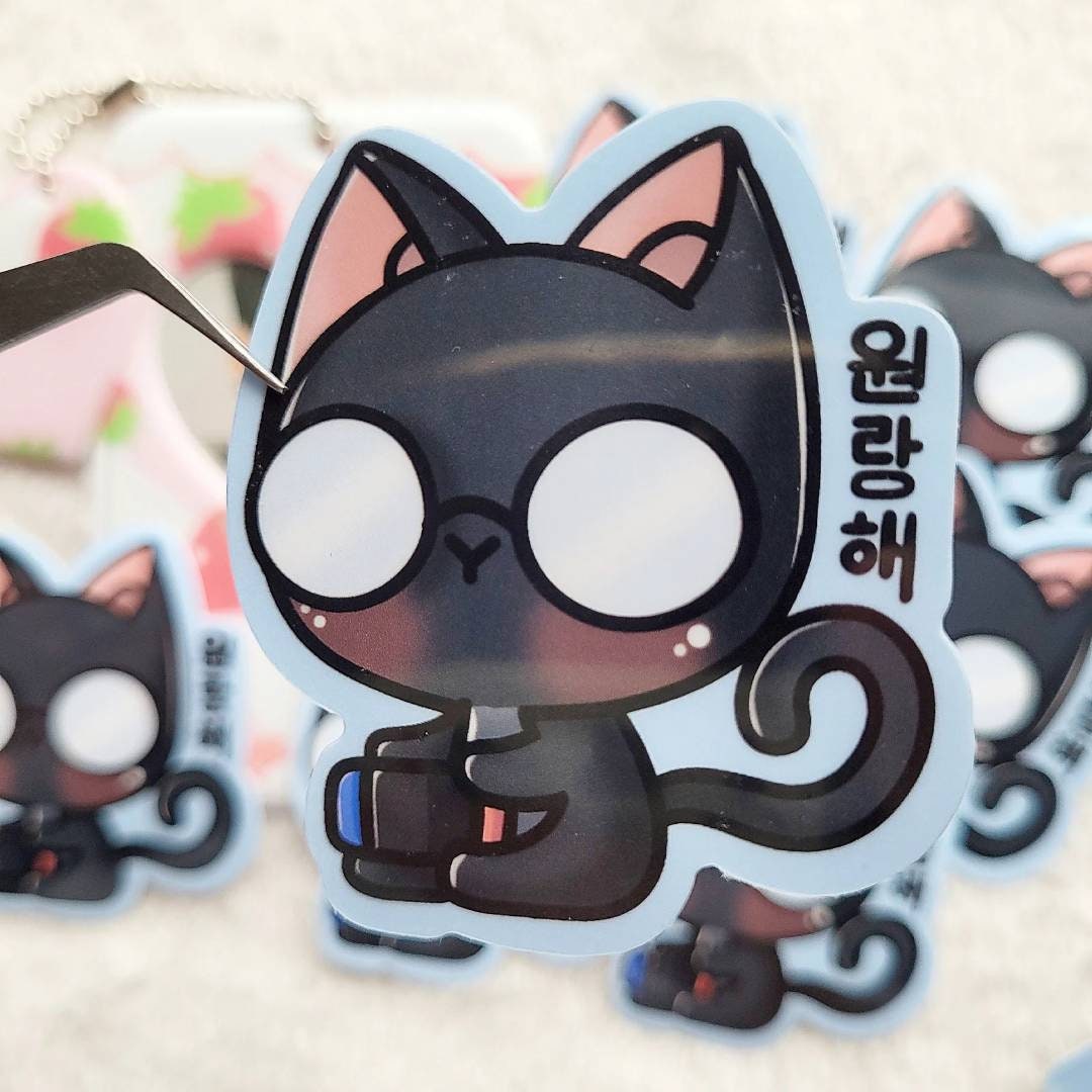 SEVENTEEN Wonwoo Cat Sticker: Waterproof Kpop Fanmade Merch - Etsy
