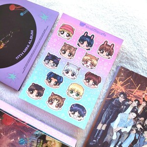 Seventeen Chibi Sticker Bogen | gefällig | Kpop K-Pop Deco, Dekor Journaling Aufkleber