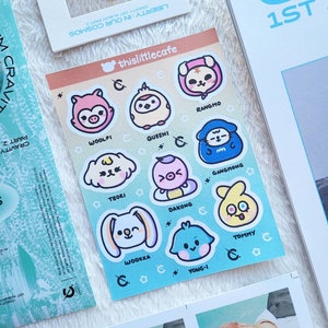 CRAVITY CCREW STICKER | Crvty C-crew Sticker Bogen | Journal Journaling Aufkleber | Niedliches Kpop K-Pop Sheet