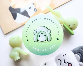 PERCEIVED CORNER GUY Stickers | Green Lil Dudes | Laptop, Journalling, Water Bottle Die Cut Sticker