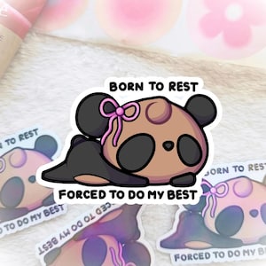 CHOCO Coquette Sticker | Kawaii Cute Chocolate Panda Cottagecore | K-Pop Kpop | Laptop, Journalling, Water Bottle Die Cut Stickers