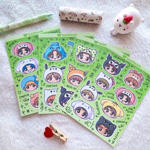NCT UNITS Sticker Bogen | 127, Traum, Wunsch, Wayv | Nctzen Süße Kawaii Kpop K-Pop Deko, Dekor Journaling Aufkleber