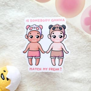 Kawaii Panda Angels Sticker: Waterproof Laptop Decal