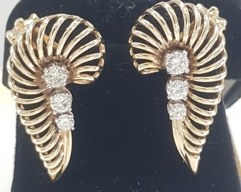 Shell Antique Diamond Earrings