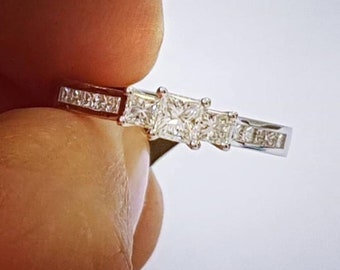 Princess Natural Diamonds White Gold ring