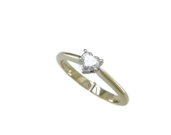 Natural Heart Shape diamond gold ring