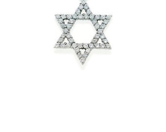 Natural Diamond Star Of David, Israel Necklace