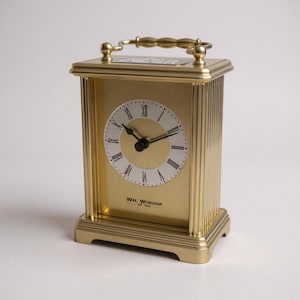 Personalised Golden Carriage Mantle Clock - Engraved Birthday Retirement Grandparents New Home Gift