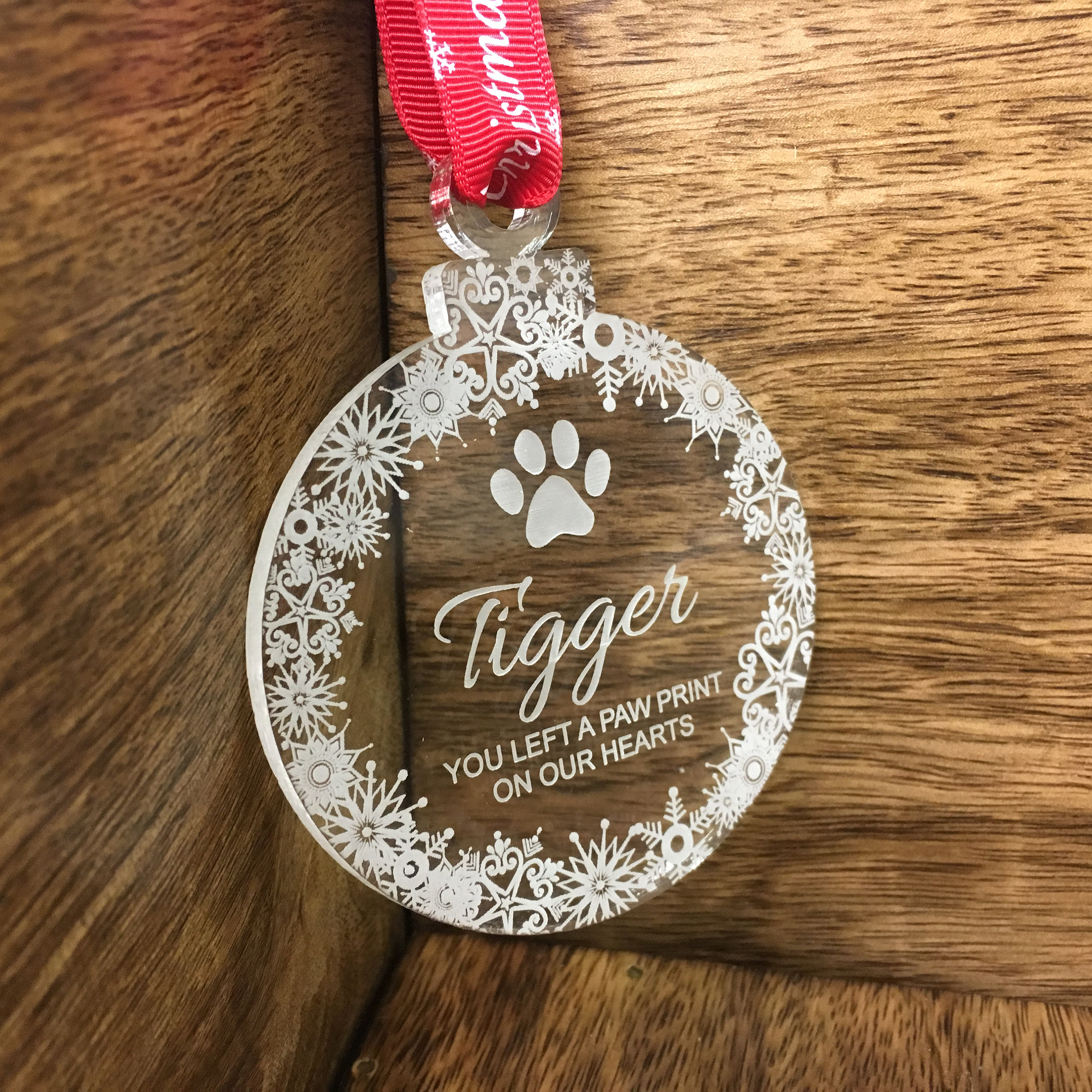 Personalised Pet Memorial Christmas Tree Bauble Decoration Etsy UK