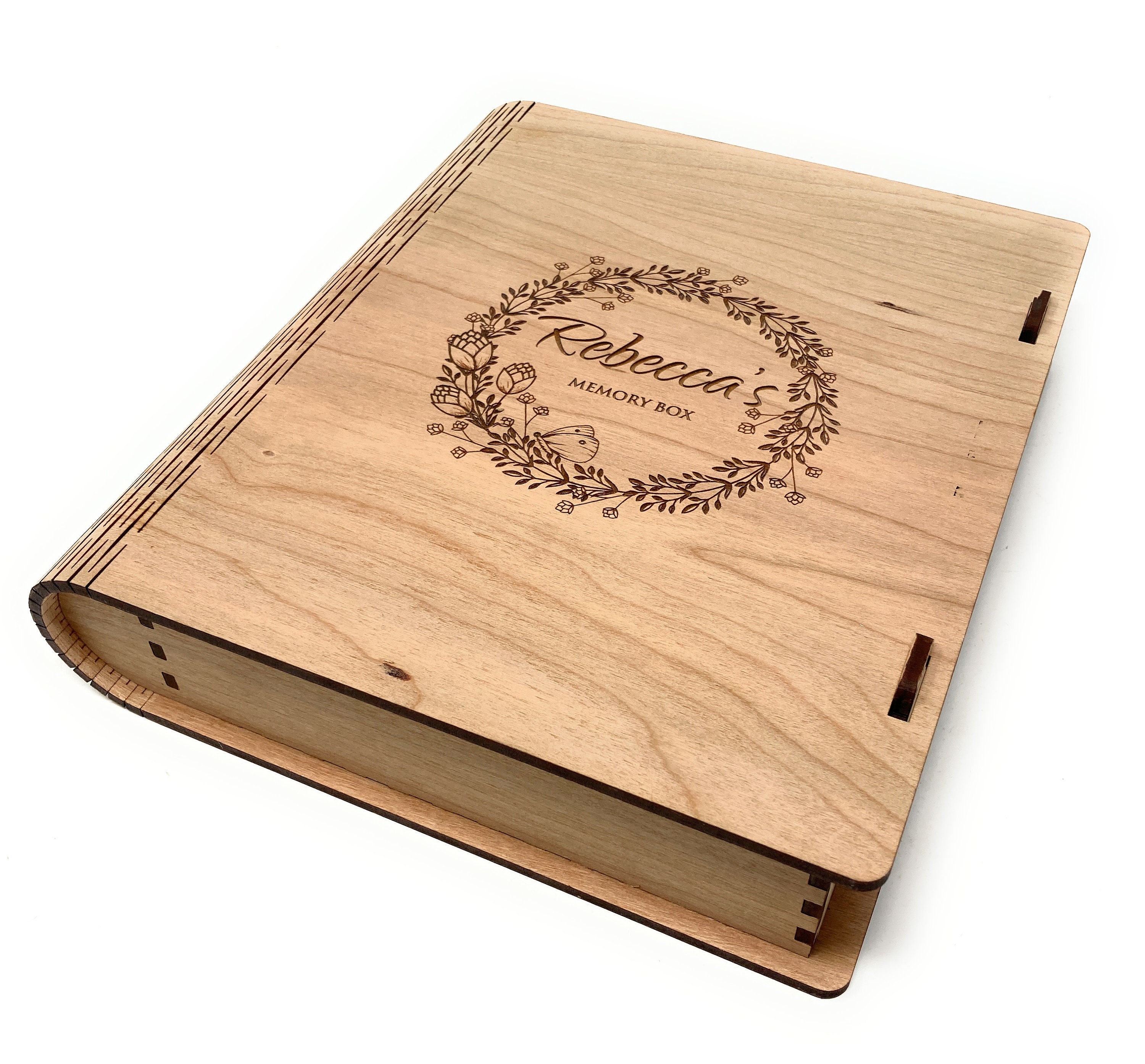 Personalised Keepsake Handmade Memory Wooden Box Book Gravé Etsy