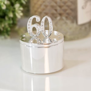 Personalised 60th Birthday Milestone Jewellery/Trinket box - Perfect Engraved Birthday Gift