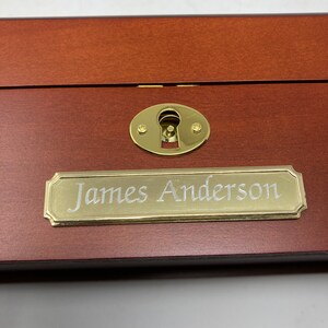 Personalised Wooden Lockable Watch Collector Box Mens Wedding Birthday Gift Engraved With A Message Of Your Choosing image 5