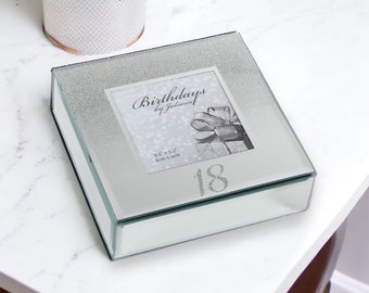 Personalised 18th Birthday Milestone Jewellery/Trinket Photo box - Perfect Engraved Birthday Gift