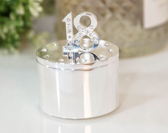 Personalised 18th Birthday Milestone Jewellery/Trinket box - Perfect Engraved Birthday Gift