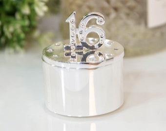 Personalised 16th Birthday Milestone Jewellery/Trinket box - Perfect Engraved Birthday Gift