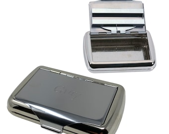 Personalised Chrome Tobacco Case - Engraved Birthday Christmas Smoking Gift