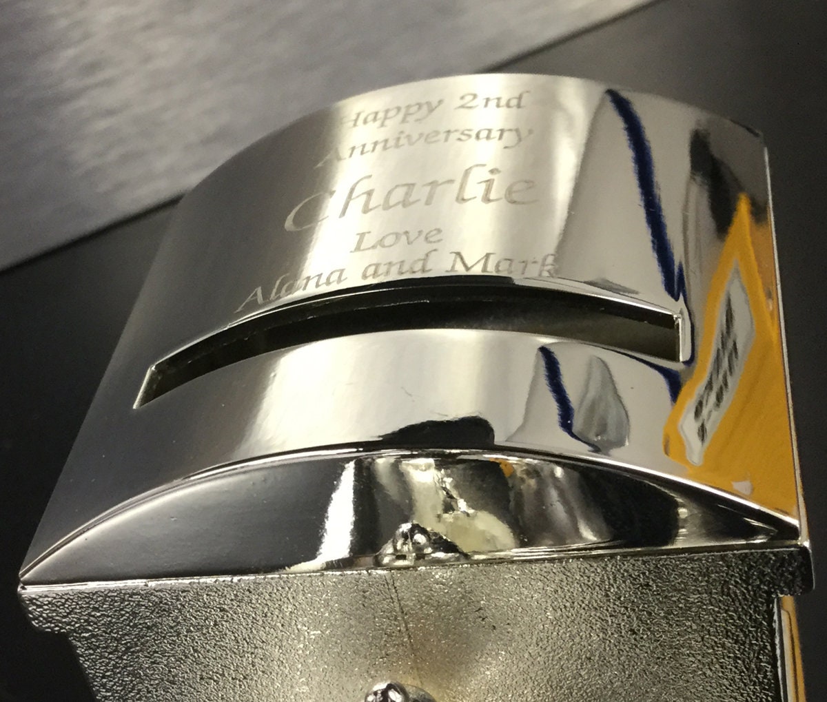 Personalised Silver Plated Train Money Box/first Tooth & Curl Etsy UK