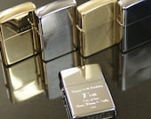 Personalised Zippo Lighters, free engraving, fast free delivery. Genuine Zippo - Polished And Brushed Chrome,Polished Brushed Brass