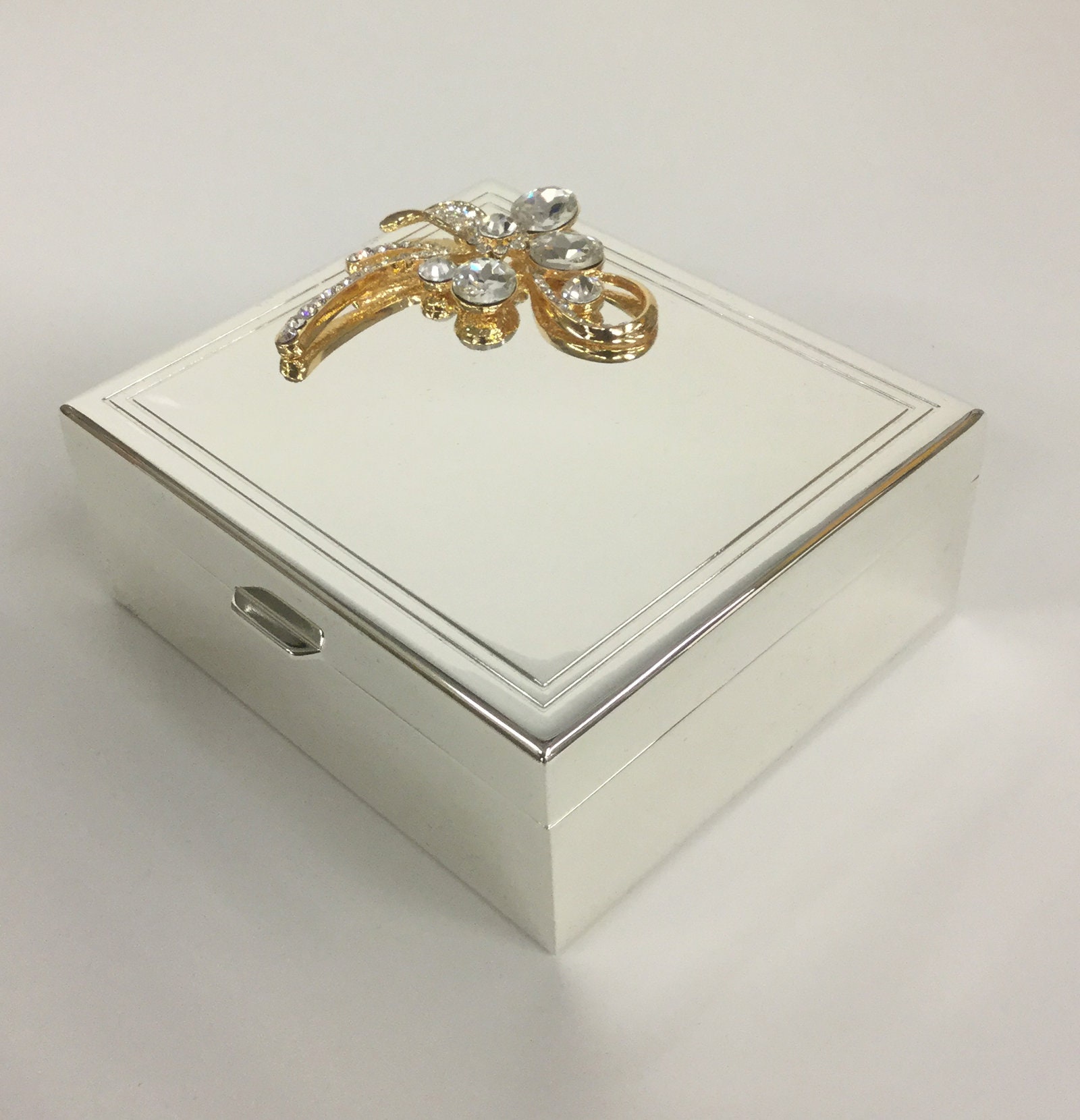 Personalised Silver Plated Trinket Box Perfect For a Mothers Etsy