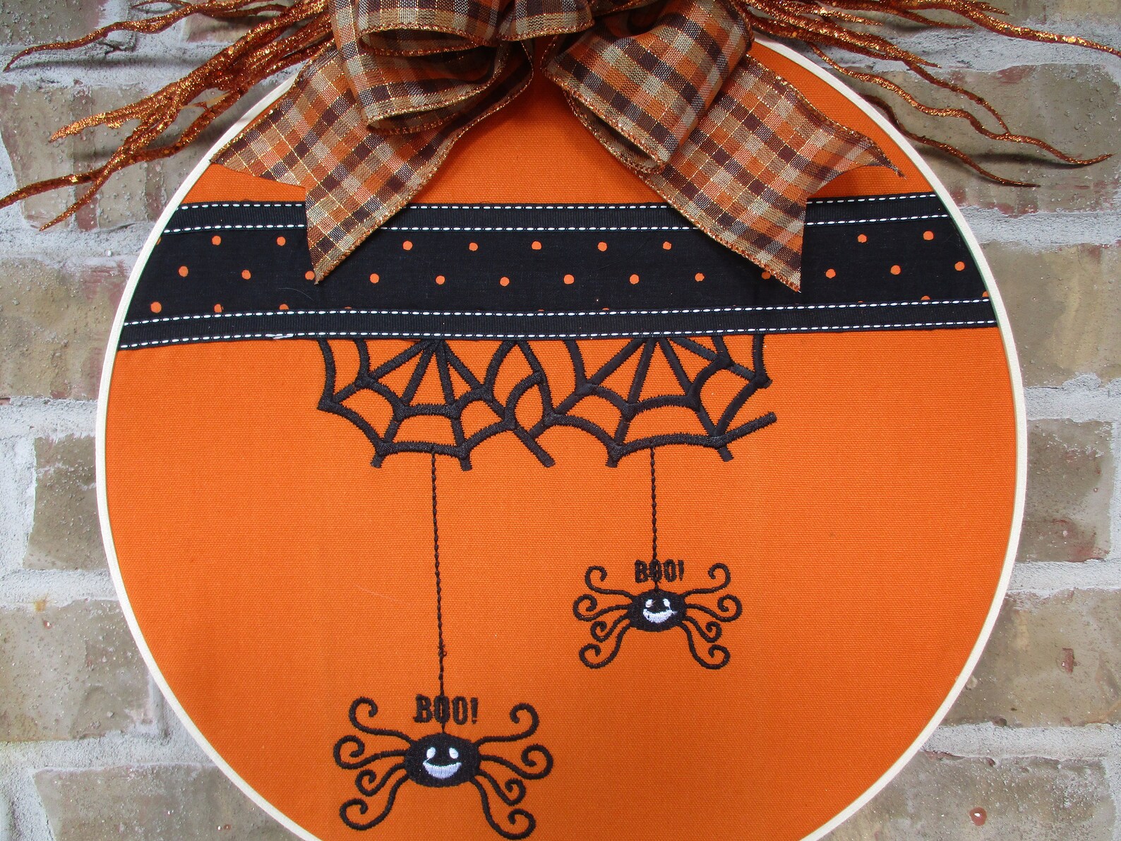 Halloween fun 18 embroidery hoop boo heavy fabric  etsy Halloween fun 18 embroidery hoop boo heavy fabric  etsy