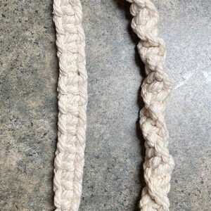 White macrame keychain
