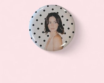 Hand-Made Polka Dot Gracie Abrams Pinback Button, 2.25 in