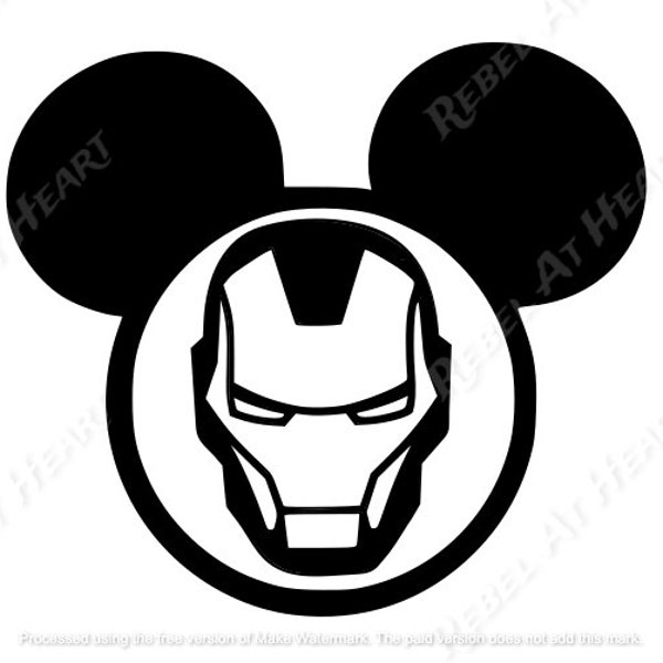 Iron Man Mickey Head SVG, Cricut, Shirt, Instant Download, Digital